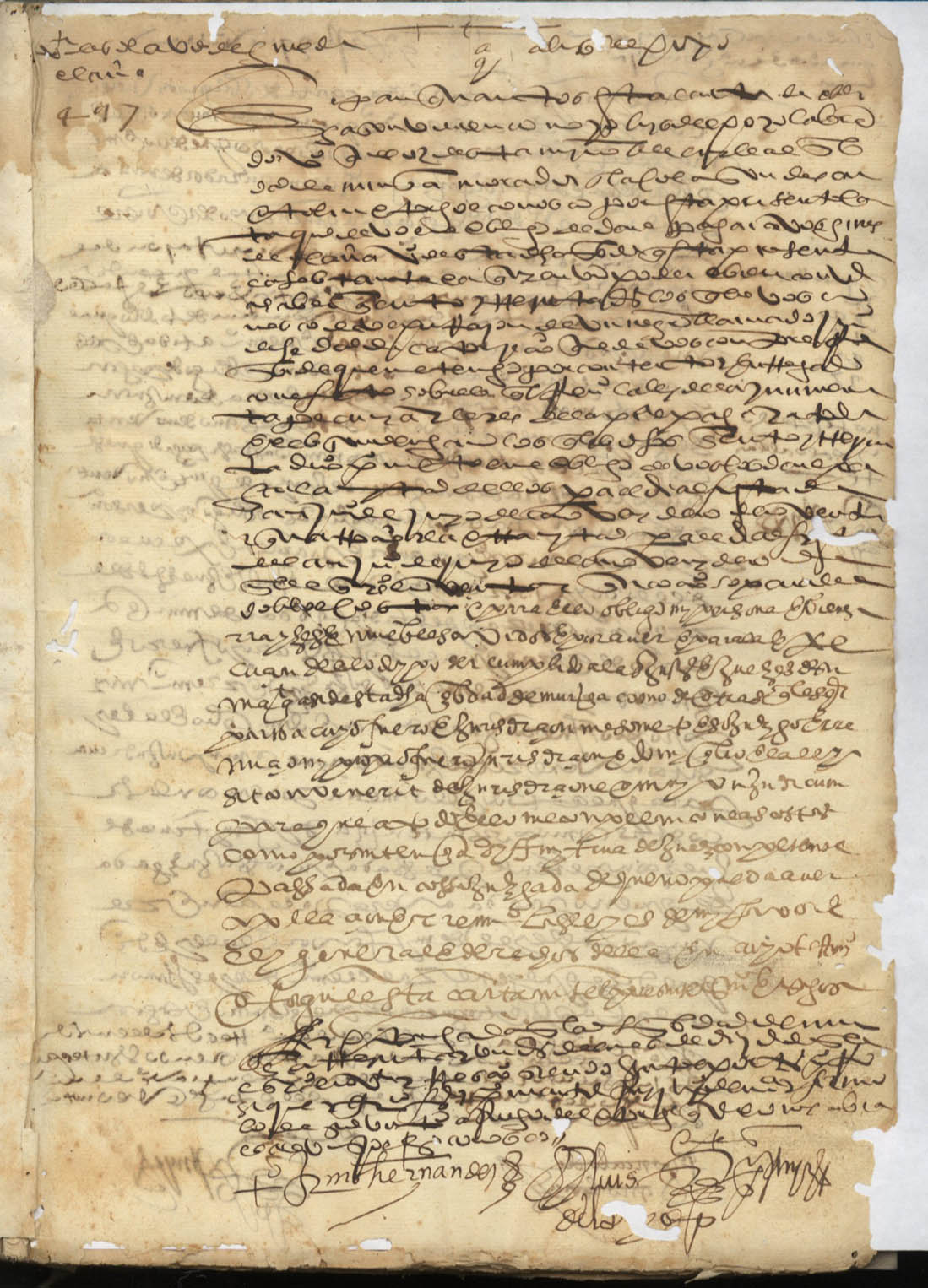 Registro de Pedro Ruiz, Murcia de 1594.